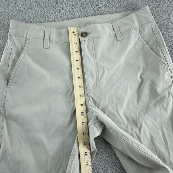 Eddie Bauer Mens Beige Flat-Front Shorts Size 32 Nylon/Spandex 5772 - Picture 6 of 10